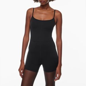 Aritzia Wilfred Free Divinity Romper 5” in Black